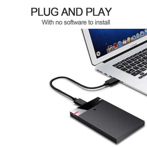 HWAYO 2.5'' 250GB Ultra Slim Portable External Hard Drive USB3.0 HDD Storage for PC, Desktop, Laptop, MacBook, Chromebook, Xbox One 5