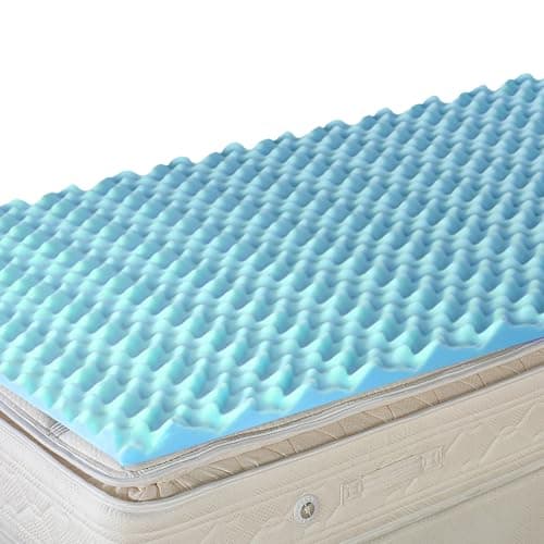 DMI Twin XL Mattress Topper Egg Crate Foam Mattress Topper for Pressure Relief, Weight Distribution & Enhanced Airflow Dorm Bed Mattress Topper 2 Inch - Improved Comfort & Alignment- Blue