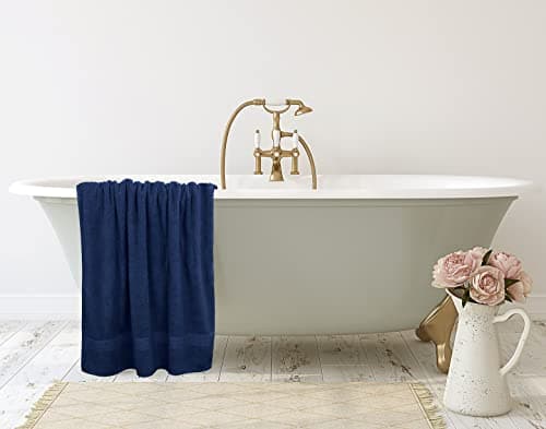 Utopia Towels Luxurious Jumbo Bath Sheet 2 Piece, 600 GSM, 35 by 70 Inches, 100% Ring Spun Cotton, Highly Absorbent and Quick Dry Extra Large Bath Towel, Super Soft Towel, Navy 8