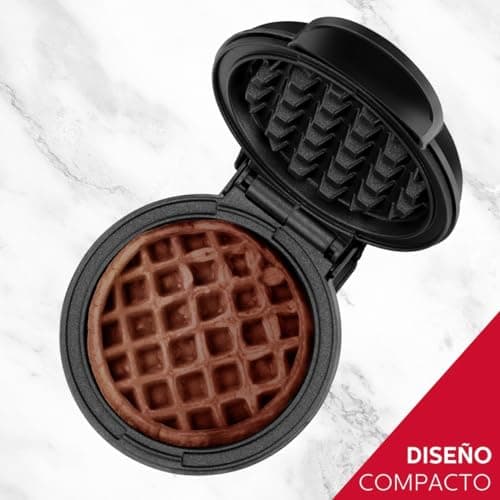 Holstein Housewares Personal Non-Stick Waffle Maker, Black - 4-inch Waffles in Minutes 6