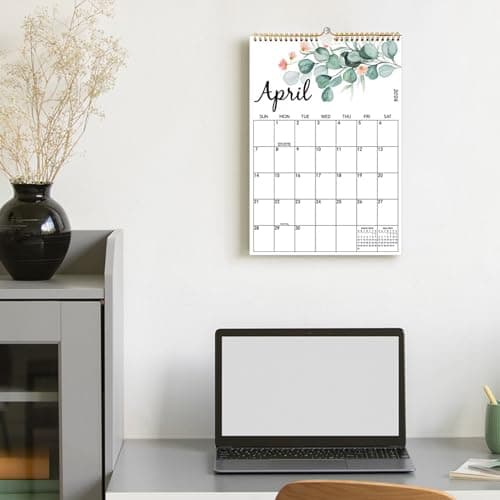 2024 Calendar - Wall Calendar From January 2024 to December 2024, 2024 Aesthetic Modern Greenery Vertical Hanging Large Calendar with Thick Paper, Perfect for Monthly Organizing & Planning, 10"×14.5" 7
