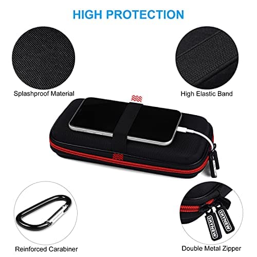 Skynew Power Bank Hard Travel Case Medium Compatible RAV Power 26800/20100/20000mAh, Anker Power Core 26800mAh/ PowerCore +26800mAh, INIU 10000mAh and Miady 10000/15000mAh (Medium Black) 4