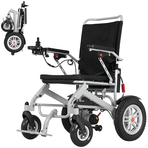 Electric Wheelchairs for Adults Seniors, Lightweight Foldable Motorized Intelligent Wheelchair, Powerful 250W Motors, Airline Approved Power Wheelchair