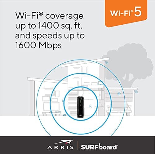 ARRIS (SBG10-RB) - Modem Router Combo - DOCSIS 3.0 16 x 4 Gigabit & AC1600 WiFi, [Check with your provider for compatibility]400 Mbps Max Internet Speeds - Renewed 9