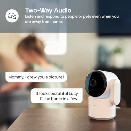Luna Indoor Camera 360-Degree Pan/Tilt, Pet/Person/Vehicle AI Motion Detection, Plug-in, Night Vision, Two Way Audio, Cloud Storage, Wi-Fi Camera for Room Office Smart Home Security (White) 7