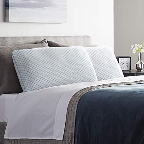 WEEKENDER Ventilated Gel Memory Foam Pillow with Reversible Cooling Cover – Two-Sided for All-Season Comfort – Washable Cover - King , White 6