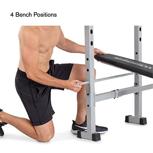 Weider Platinum Standard Weight Bench with Fixed Uprights and Integrated Leg Developer 5