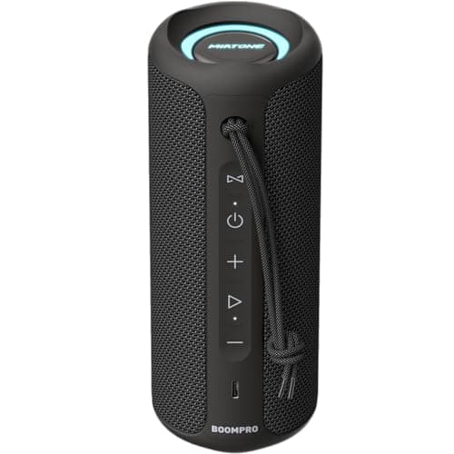 MIATONE Bluetooth Speakers 36W TWS Portable Speaker with Stereo Sound Bass, Bluetooth 5.3 Wireless USB Type C Outdoor, 5000mAh 24H Playtime IPX7 for Present, Boy Friend Gifts for him (Black)