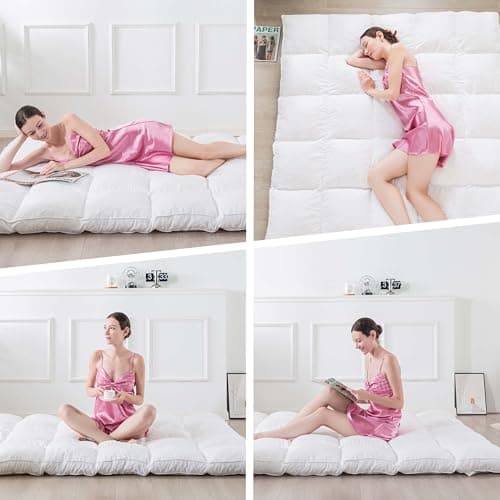 WhatsBedding 3 Inch Memory Foam Mattress Topper Queen Size, Fluffy & Soft Shredded Memory Foam Filled Pillow Top, Extra Soft Bed Topper, 4 Anchor Elastic Bands, 1700GSM, 60x80in 7