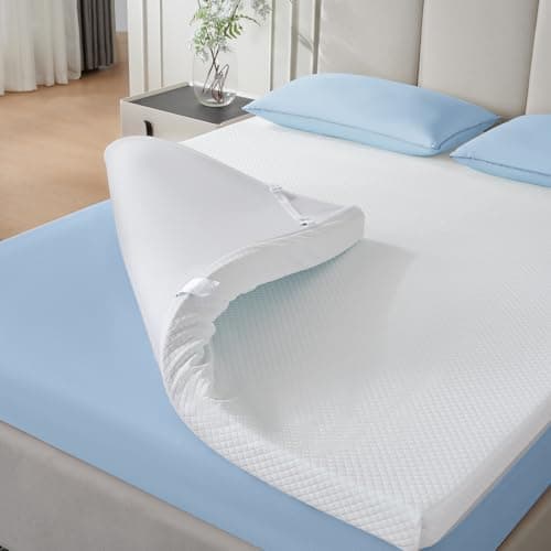 Vipfree Mattress Topper Removable Premium Rayon Twin Featured High Density Certified CertiPUR-US Certipur and Oeko-Tex Certified