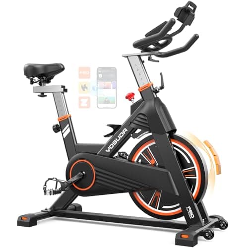 YOSUDA PRO Magnetic Exercise Bike 350 lbs Weight Capacity - Indoor Cycling Bike Stationary with Comfortable Seat Cushion, Silent Belt Drive 010C