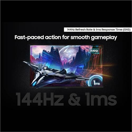 Samsung 32” Odyssey G7 (G70D) 4K UHD IPS 144Hz 1ms(GtG) Smart Gaming Monitor, G-Sync Compatible, AMD Freesync Premium, Vivid Colors, Adjustable Stand, Black Equalizer, LS32DG702ENXZA 8