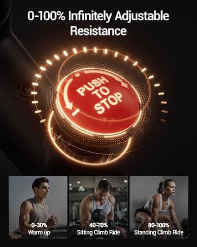 CURSOR FITNESS Exercise Bike, Stationary Bike for Home with Exclusive App, Indoor Cycling Spin Bike with 0-100 Adjustable Resistance, Extra Wide Comfortable Seat, Whole Family Fitness Workout Bike 6