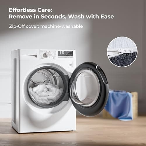 HOMRELEXA Firm Cooling Mattress Topper Queen Size 3 Inch, Cooling Gel & Bamboo Charcoal Memory Foam Mattress Topper for Back Pain Relief, Dual-Layer Foam Bed Pad with Removable Cover 9