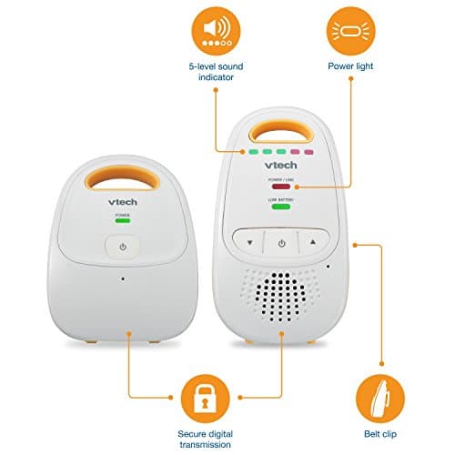 VTech Upgraded Audio Baby Monitor with Rechargeable Battery, Long Range, and Crystal-Clear Sound 6