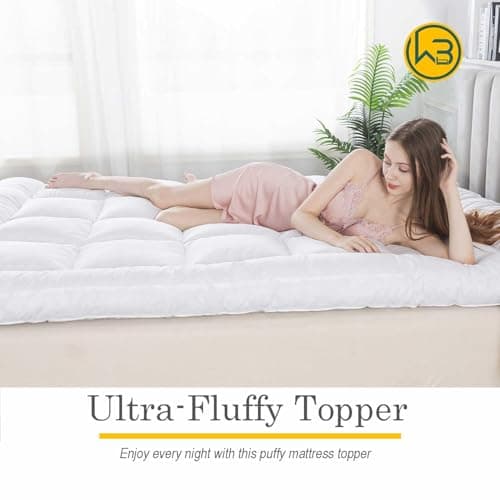 WhatsBedding Memory Foam Mattress Topper, Pressure-Relieving Cooling Mattress Pad with Secure Strap Design for Back Pain, Soft and Supportive Bed Topper 6