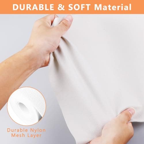 WochiTV Shelf Liner for Cabinets, Drawer Non Adhesive Non Slip Foam Mat for Kitchen, Pantry, Bathroom, Cupboard, Garage, Closet, Shelves, Drawer, Tool Box, White 11.8 x 59 inches 2