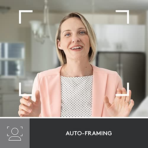 Logitech Brio 500 Full HD Webcam with Auto Light Correction,Show Mode, Dual Noise Reduction Mics, Webcam Privacy Cover, Works with Microsoft Teams, Google Meet, Zoom, USB-C Cable - Off White 8