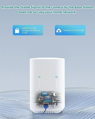 CKK 2.5K Solar Security Cameras Wireless Outdoor,Family Safety System,4 Cameras Kit with Full Color Night Vision,360° View,2.4Ghz WiFi Camera,2-Way Audio,Spotlight,128G Local Storage,No Monthly Fee 7