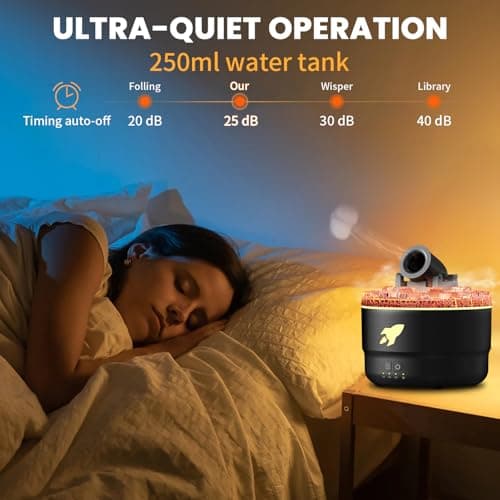 Cannon Humidifier, 7 Colors LED Mini Cannon Diffuser Silent Vapor Canon Aroma Diffuser, 2 Mode Creative Turret Cool Mist Air Aromatherapy, Small Home Desktop Humidifier for Bedroom, Waterless Auto-off 5