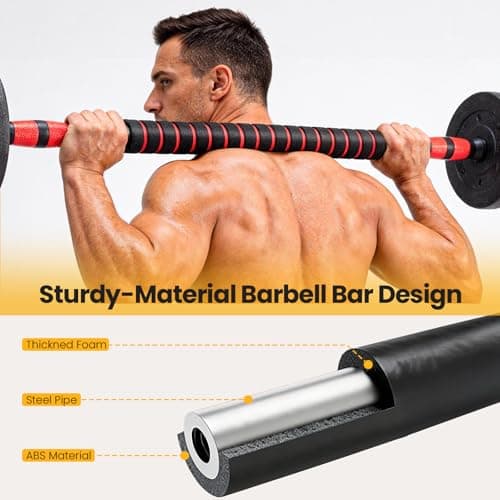 NEWBULIG Adjustable Dumbbell Set, 20 lbs Free Weights Set 4 in 1, Used as Dumbbell, Barbell, Weight Plate, Fitness Exercises for Home Gym, Women and Men Equipment 5