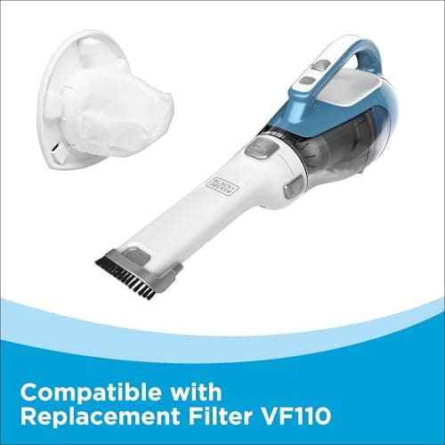 BLACK+DECKER dustbuster AdvancedClean Handheld Vacuum Cordless, Compact Home and Car Vacuum with Crevice Tool ,Rotating Nozzle and Charging Station, Large Dust Bowl (CHV1410L) 5