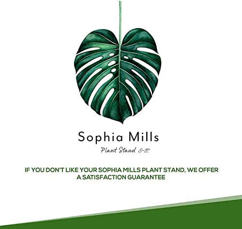 Sophia Mills Mid Century Plant Stand - Solid Wood Item Stand Handmade with Acacia - Fits Medium & Large Pots Sizes 8 to 12 inches (Not Included) (Adjustable Width: 8-12 inches, Dark Brown) 6