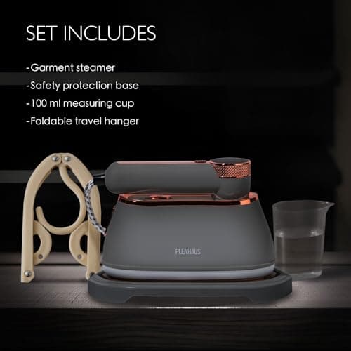 Professional Garment Steamer for Clothes 2 in 1, High Steam Volume 20g/min for Powerful Wrinkle Removal, Leak Proof, 120v, 1000w 6