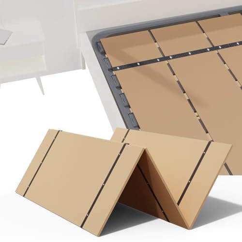 Bunkie Board, 6mm Thin, Large Queen Size (60 x 80 in)Heavy Duty Bed Panels Foldable Box Spring, Bed Support Slats under Mattress | Modular Portability Design, Easy Setup, Foldable, Low-Profile Design