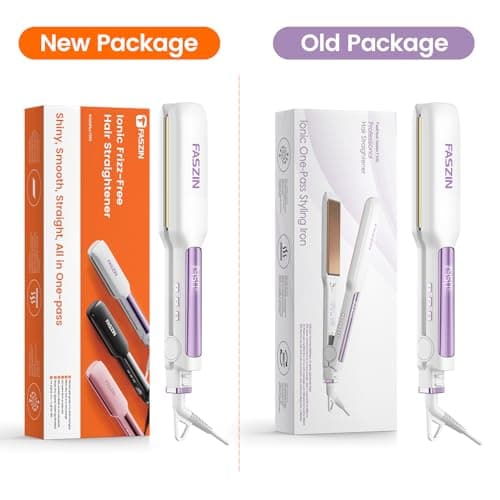 Faszin Professional Hair Straightener, 1.65inch Wide-Plate, Titanium Negative Ion Flat Iron, 30s Rapid Heating, LED Real-Time Temp Display, Wide Voltage & 10 Adjustable Temperature Levels (260-450℉) 8