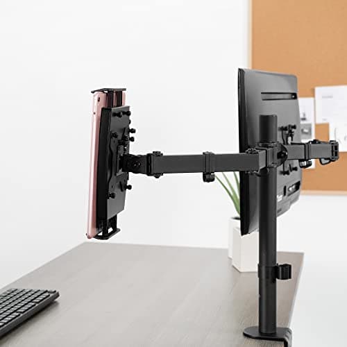 VIVO Universal VESA Mount Adapter for Tablets, 2-in-1 Laptops, & 15.6 inch Portable Monitors, Max VESA 100x100, Adjustable Laptop Holder, Black, MOUNT-UVM02 8