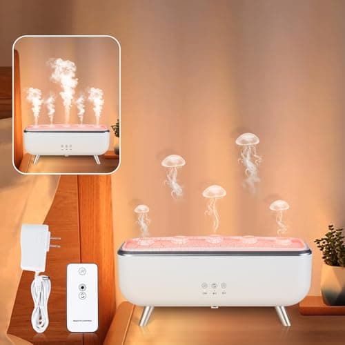300ML Dynamic Jellyfish Diffuser: 5 Rings Dynamic Sound Pickup - Essential Oil Scent Volcano Diffuser Low Noise for Bedroom Office Hotel - Aromatherapy Aroma Humidifiers