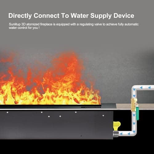 Sunlitup Water Vapor Fireplace, Realistic Flame Mist Fireplace, Remote Control, Electric Fireplace Humidifier for Home Decor 31.6" 7