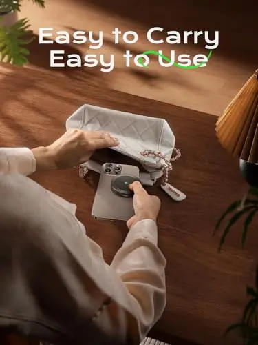 THREEKEY for Qi2 Charger, Magnetic Charger for iPhone 17/16/15/14/13/12 Series & Galaxy S25 Ultra, Qi2 Wireless Charger Dual-Sided Magnets, 15W Fast Charging Pad with 5FT USB-C Cable (Bronze) 7