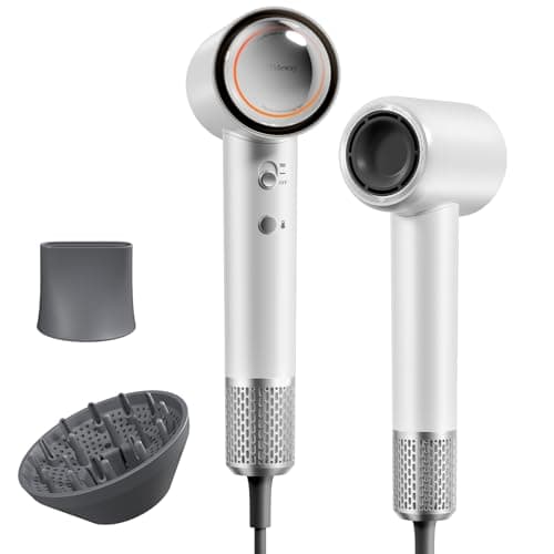 Tideway Hair Dryer Professional High-Speed Ionic Blow Dryer 110,000 RPM, Compact Hair Dryer with Magnetic Diffuser, Fast Drying with Brushless Motor Low Noise Smart Temperature Control-H11