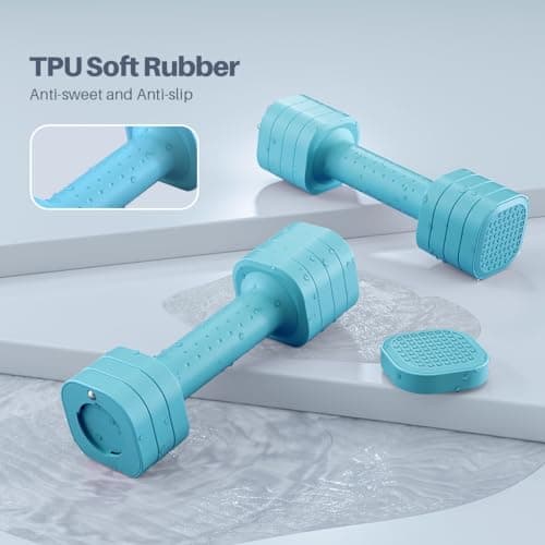 Zempox Adjustable Dumbbell Set of 2, 4 in 1 Free Weights Dumbbells Set for Women, Hand Weights for Women at Home, Each 2lb 3lb 4lb 5lb with TPU Soft Rubber Handle for Home Gym Exercise Training 5