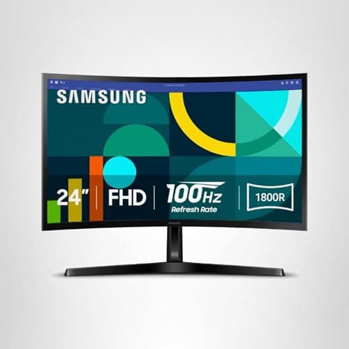 Samsung 24" Essential S3 (S36GD) Series FHD 1800R Curved Computer Monitor, 100Hz, Game Mode, Advanced Eye Comfort, HDMI and D-sub Ports, LS24D366GANXZA 15