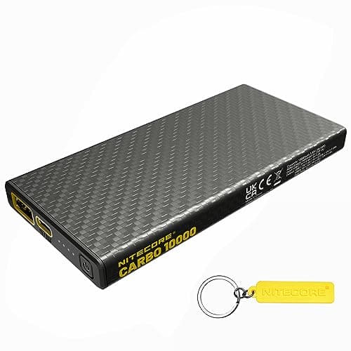 Nitecore Carbo 10000 Power Bank Ultra Lightweight 10000mAh Carbon Fiber Fast Charging Battery Pack Charger QC PD Dual-Output for Cell Phone Tag