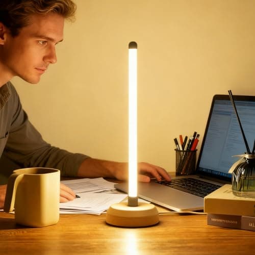 Bedside Table Lamp for Bedroom , 3-Color Temperature Lamp,Bedroom Bedside Night Light, Dimmable Led Lighting, Small Table Lamps for Living Room OfficeCreative Home Decor, Unique House warmging Gif 8