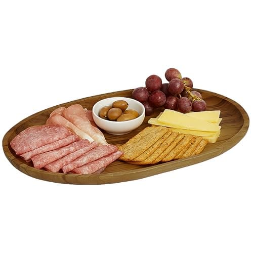 Woodard & Charles Large Acacia Oval Tray, 10" X 15"