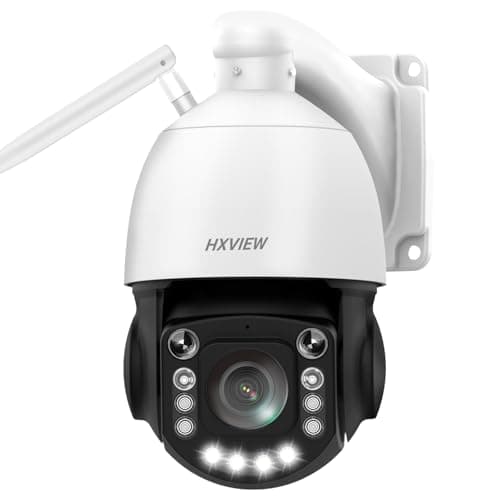 HXVIEW 4K PTZ Security Camera Outdoor with 50X Optical Zoom, High-Speed 360° Pan & 90° Tilt, 8MP WiFi Camera with 1200FT IR Night Vision, Auto Tracking, Person/Vehicle/Pet Detection, RTSP