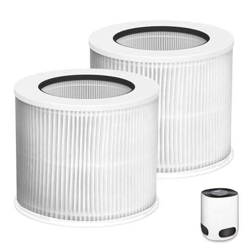 12020 Filter Replacement Compatible with Clorox Tabletop Air Purifier model # 11020 and Clorox Tabletop Smart Air Purifier model # 11021, 12020 HEPA Filter with 200 Sq. Ft. Capacity, 2 Pack