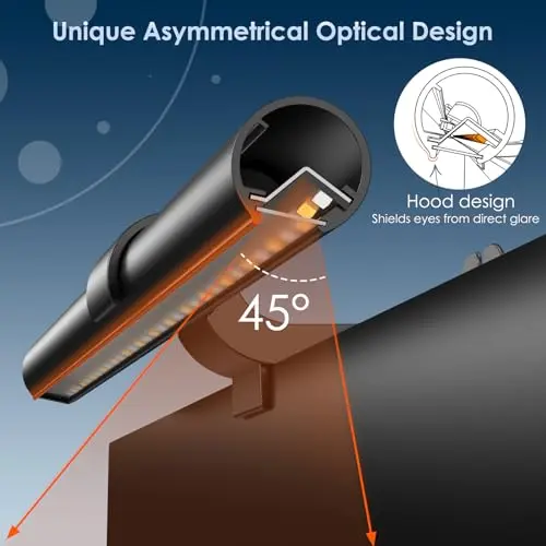Quntis Computer Monitor Light Bar with Remote, Eye-Care Monitor Light Backlight Desk Lamp for Home Office Gaming, Stepless Dimming Brightness and Color Temperature, No Screen Glare, Gray 9