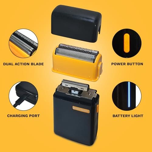 The Cut Buddy Shave Buddy, Compact Foil Electric Shaver for Face & Body, Maintains 5 O'Clock Shadow, Lightweight & Water Resistant, 1 Count - Black 6