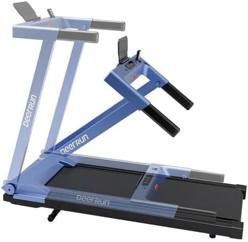 DeerRun Foldable Treadmill for Home with 6% Manual Incline & Handlebar, Compact Folding Walking Pad Treadmill for Walking, Jogging & Running, 0.6-7.5 MPH, 300 lb Capacity, App & Remote Control 5