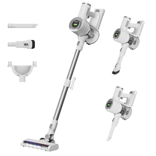 BUTY BULU Cordless Stick Vacuum Cleaner, 30KPa Handheld 2200mAh Rechargeable Battery Lightweight Small Vac Electirc Broom, 40Mins Runtime for Home Hard Floor Carpet Pet Hair Cleaning, LED Screen