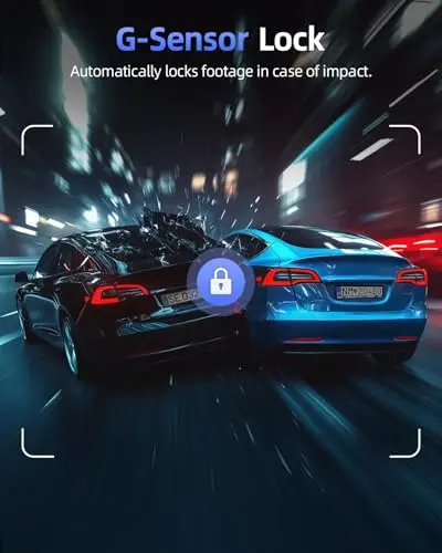 4K Dash Cam Front and Rear, 64GB SD Card, 1.5” IPS Display Car Camera, 5Ghz WiFi+App Control, Night Vision, 24H Parking Mode, G-Sensor, WDR, 170° Wide Angle, 4K+1080P Dual Dash Camera for Cars 6