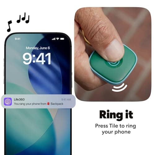 Life360 Tile - Bluetooth Tracker, Keys Finder and Item Locator for Keys, Bags and More. Phone Finder. Both iOS and Android Compatible. 4-Pack (Colors) 5