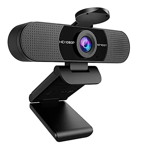 EMEET 1080P Webcam with Microphone, C960 Web Camera, 2 Mics Streaming Webcam, 90°FOV Computer Camera, Plug and Play USB Web Cam for Online Calling/Conferencing, Zoom/Teams/Facetime/YouTube, Laptop/PC