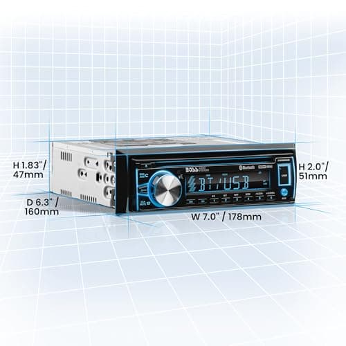 BOSS Audio Systems 750BRGB Car Stereo - Single Din, Bluetooth, CD Player, AM/FM Radio Receiver, USB, AUX Input, Multi Color Illumination 7